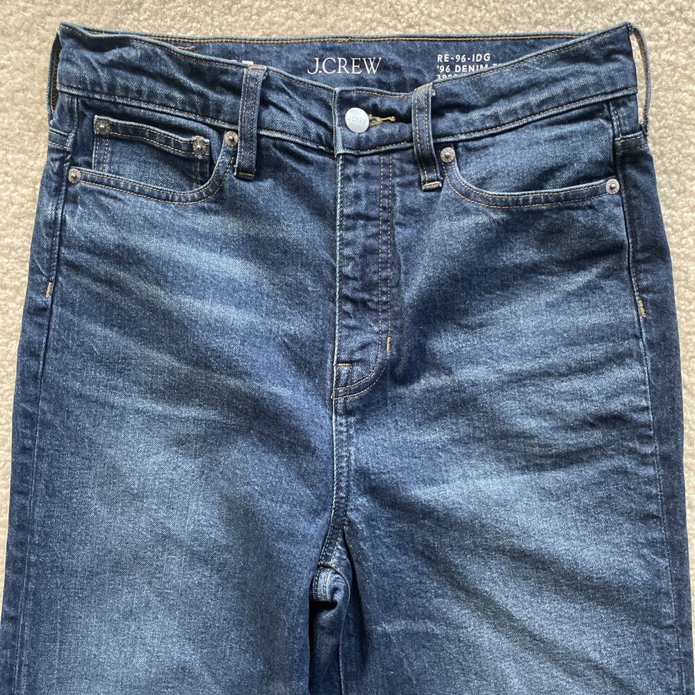 J.Crew '96 Denim Trouser Wide Leg High-Rise Blue Jeans Womens Size 27 Preowned